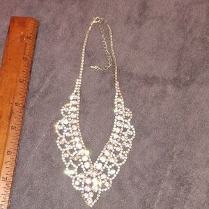 Elegant Silver Crystal Necklace